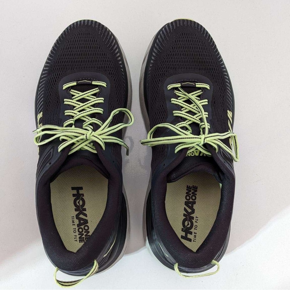 Men's Hoka One One Bondi 7, Blue Graphite/Butterfly Mesh, Size 12.5 Wide